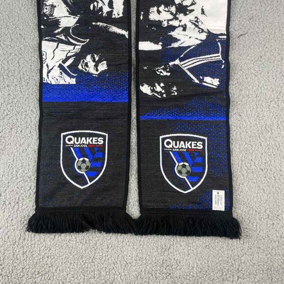 MLS Soccer San Jose Earthquakes Black United The Bay 54x8 Inch Scarf - Picture 9 of 13